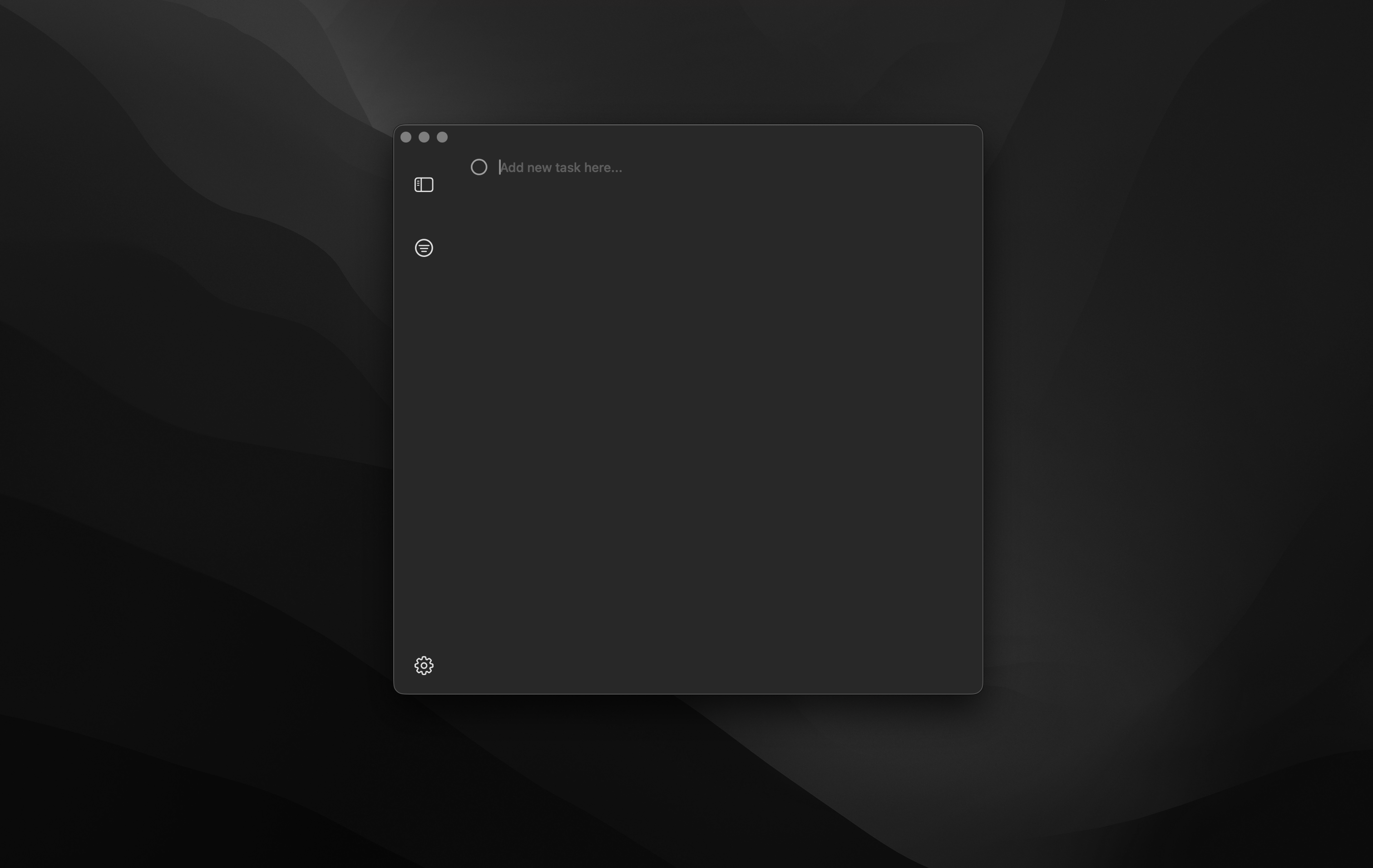 NoTodo List Main Interface